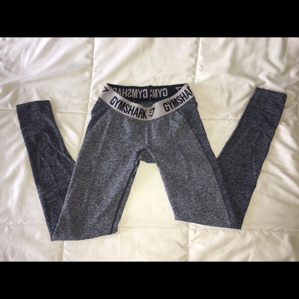 Gymshark Flex Leggings- Sapphire Blue Marl/Grey